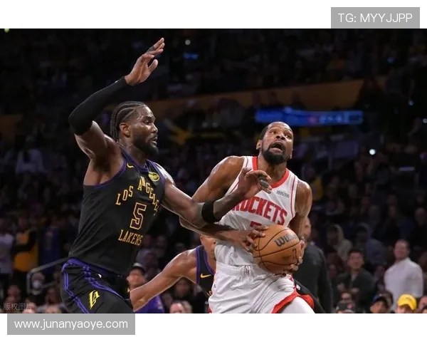 杜兰特左踝扭伤火箭0-2落后湖人